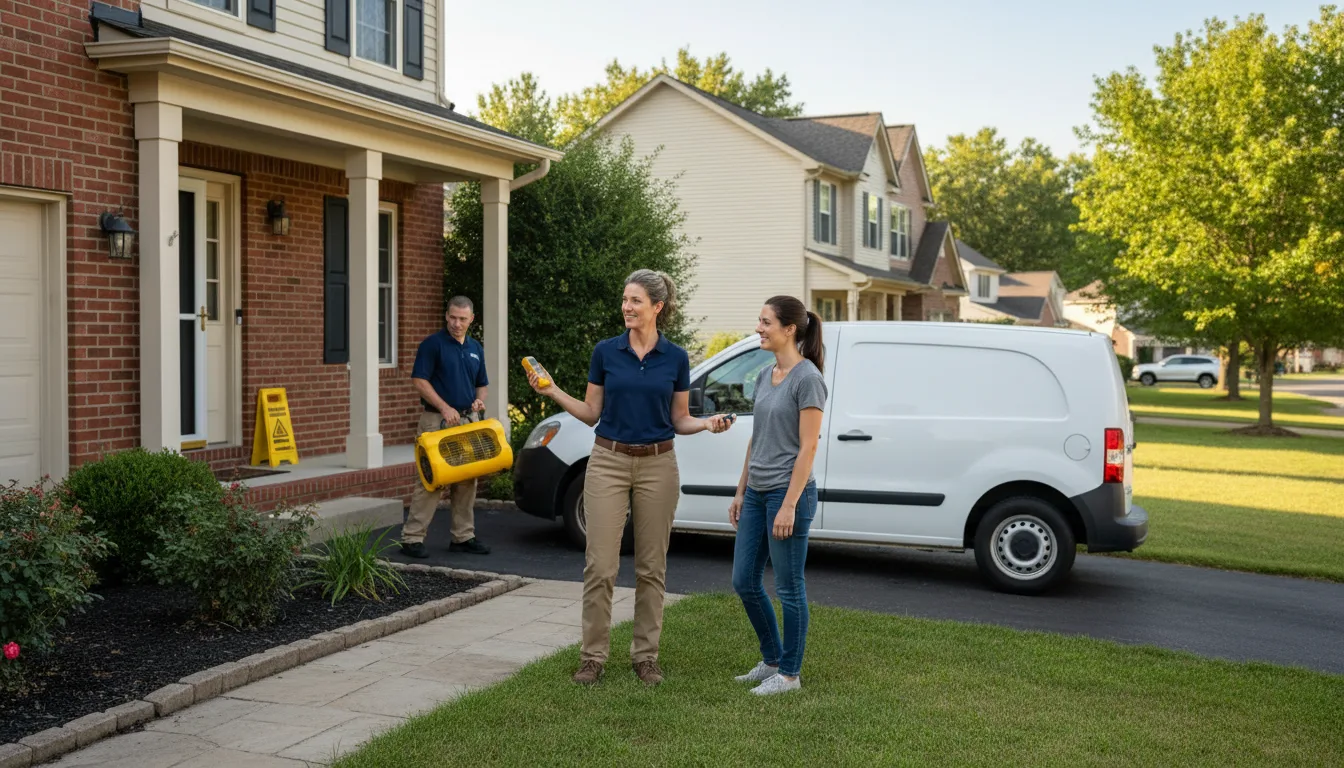 Residential water damage restoration in Stringer, MS